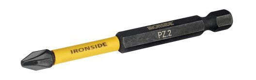 Ironside 201250 Bits 75 mm, Pozidriv, 2-pakning PZ2