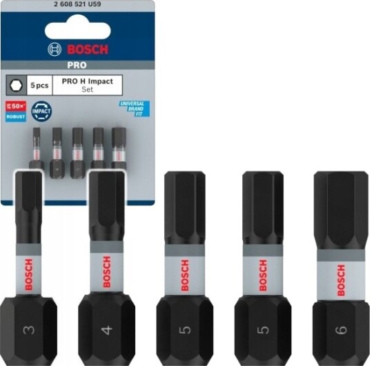 Skrutrekkerbit Pro H Impact-Sett