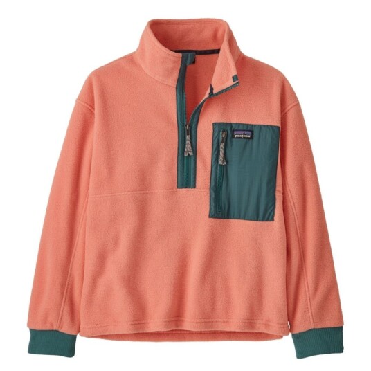 Patagonia Kids Microdini 1/2 Zip Fleece Pullover Peak Pink XXL 16 18år | Barn