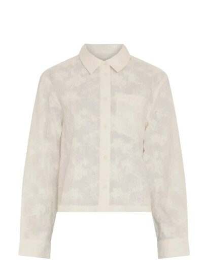 MSCH Copenhagen Mschsylvia Shirt Emb   CreaM