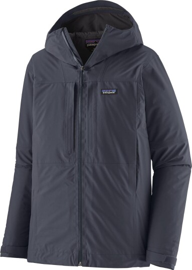 Patagonia Men"s Insulated Boulder Fork Rain Jacket Smolder Blue L