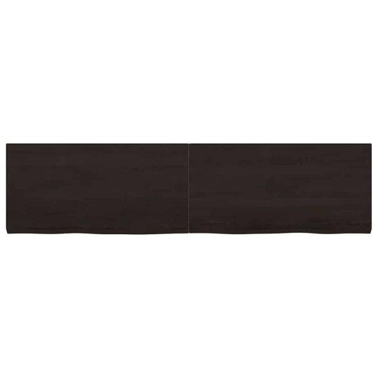 vidaXL Vegghylle m?rkegr? 160x40x4 cm behandlet heltre eik