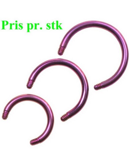 Utgått 12 x 12 mm Lilla Rund stang Titan stang
