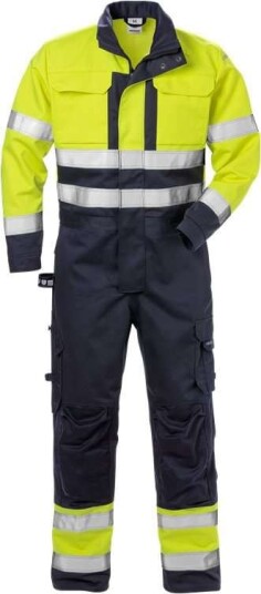 Fristads Flame Kjeledress Høy Synlighet Cl 3 8084 FLAM Hi vis Gul / Marineblå XL