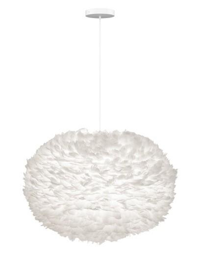 Umage Eos Taklampe XL Hvit med Flat Baldakin i Hvit Umage Eos Taklampe XL Hvit med Flat Baldakin i Hvit