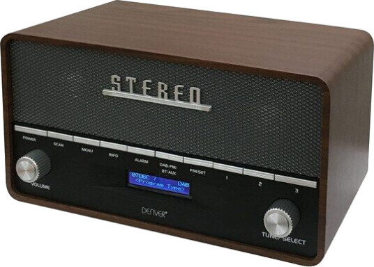 Denver DAB-36 Retro DAB+ Radio med Bluetooth i Sølv