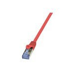 Logilink Primeline Koblingskabel Rj-45 Hann Til Rj-45 Hann 10 M Sftp Pimf Cat 6A Halogenfri Uten Hindringer Rød