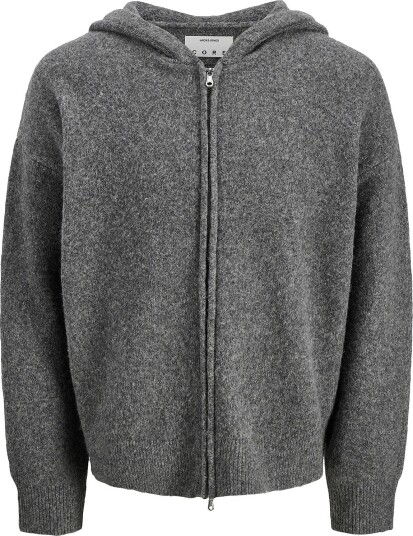 Jack & Jones Junior   Hettegenser Jcogravity Knit Zip Hoodie Jnr   Grå