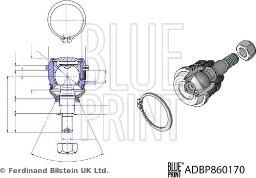 BLUE PRINT ADBP860170 Bærekule