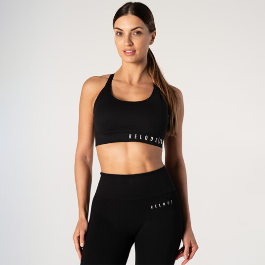 Relode Core Sports Bra, Black Svart Small