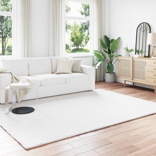 Kunstpels Kanin Teppe Olite Hvit 200 x 280 cm Polyester