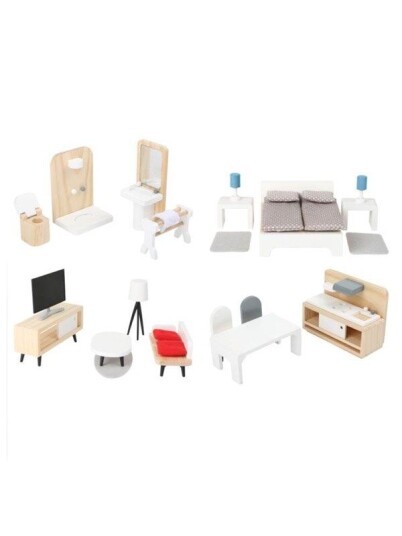 Small Foot Wooden Dollhouse Furniture Complete S