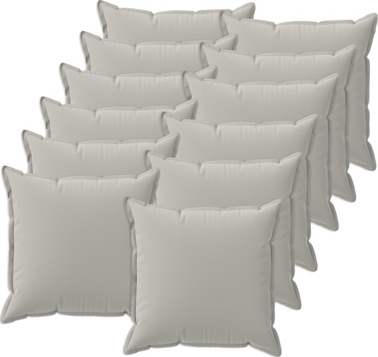 vidaXL Putetrekk 12 stk. HOUTEN Grå 50 x 50 cm Polyester