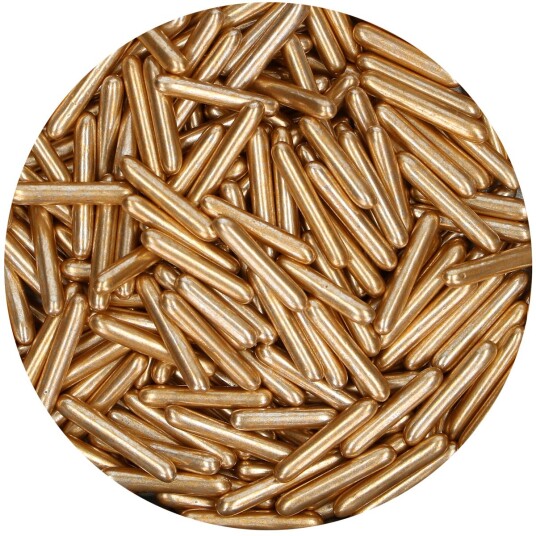 Funcakes Kakestrø Metallic Sukkerstenger Xl Lys Gull 70g Funcakes Kakestrø Metallic Sukkerstenger Xl Lys Gull 70g