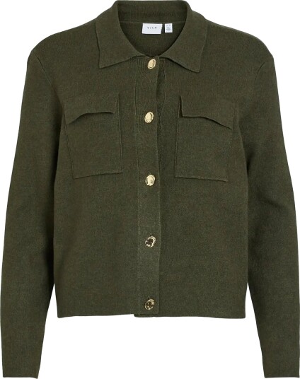 Vila Vigabe L/S Knit Jacket Green S
