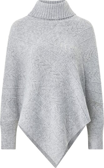 Cream Poncho crHoliday Turtelneck Grå