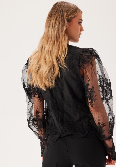 YAS Yaslisa Ls Lace Top W Lining Black XS