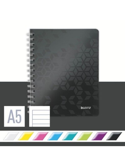 Leitz Notatbok WOW PP A5 Linjer 80 ark