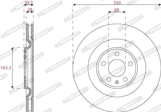 FERODO DDF2661C Bremseskive