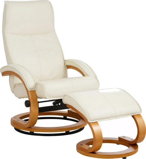 Pasha Reclinerlenestol Lær - Beige