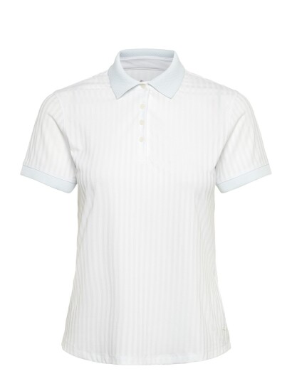 PUMA Golf W Mattr Jacquard Stripe Ss Polo - White - L PUMA Golf W Mattr Jacquard Stripe Ss Polo - White - L