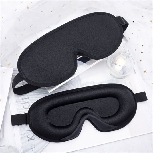 3D sovemaske med minneskum svart 3D sovemaske med minneskum svart