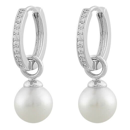 Snö Of Sweden Core Pearl Ring Ear Silver/White