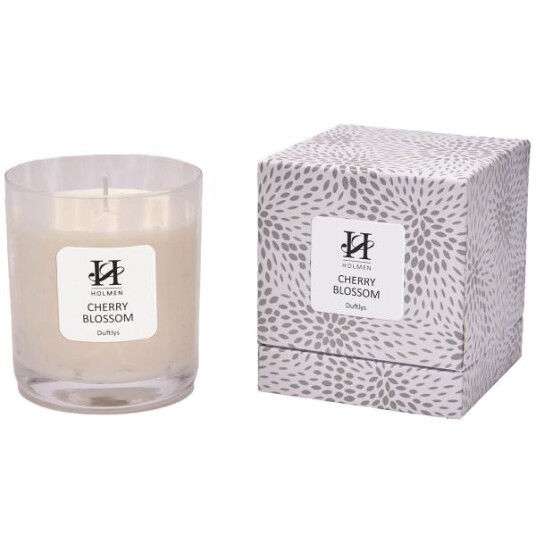 Holmen Milano duftlys kirsebærblomst 9,8 cm hvit