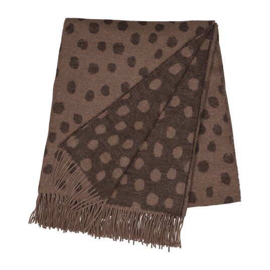 Scandi Living Droplets bomullspledd 130 x 185 cm Brun