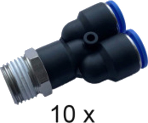 Adapter 1/2". Innstikks-Y-2X12mm. Hunn/Hun. Pakke med 10 stk.
