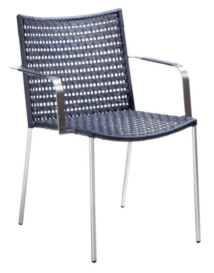 Cane-line - Straw flat Spisestol m/arm - Sort Unoliving Cane-line - Straw flat Spisestol m/arm - Sort Unoliving