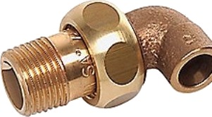 Vinkelunion 1/2 -15 Mm Rørgevind Nippel Og Loddemuffe