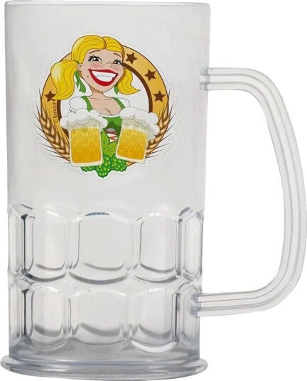 Gjennomsiktig Oktoberfest Ølglass i Plast 14 cm