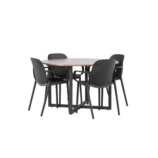 Venture Home Spisegruppe Venture Home Durango Ø 120 cm med 4 Baltimore Stoler GR23152