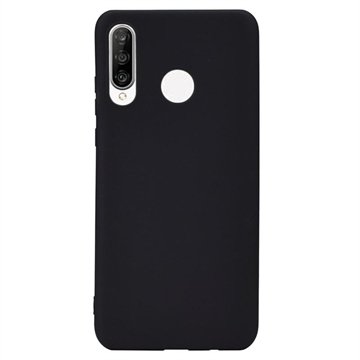 Mot Fingeravtrykk Matte Huawei P30 Lite TPU-deksel Svart