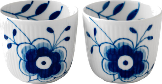 Royal Copenhagen Blue Fluted Mega Lyslykt 2-pakning 6 cm Royal Copenhagen Blue Fluted Mega Lyslykt 2-pakning 6 cm