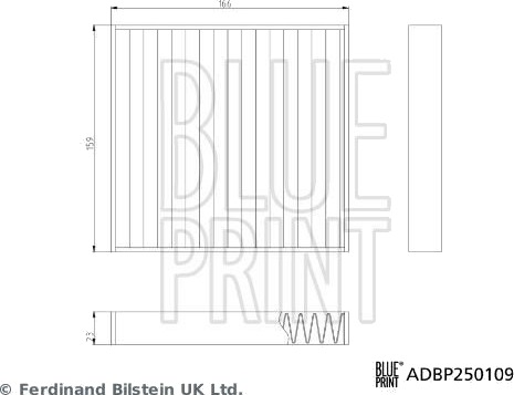 Kupefilter BLUE PRINT ADBP250109 Kupefilter BLUE PRINT ADBP250109