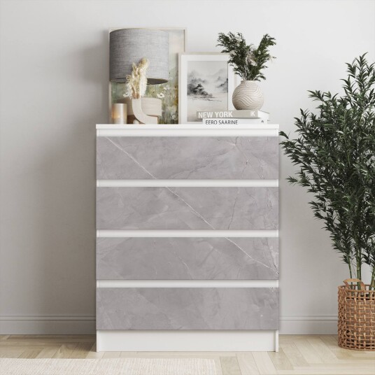 Selvklebende Klistremerker Ikea Malm Dekaler / Velg Størrelse / Sølvgrå Marmor Selvklebende Klistremerker Ikea Malm Dekaler / Velg Størrelse / Sølvgrå Marmor