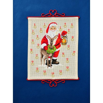 Permin Broderisett Julenissen og hjort 35x43cm