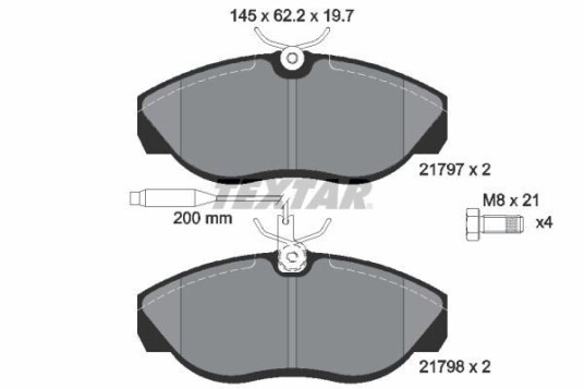 Bremseklosser TEXTAR 2179701 Bremseklosser TEXTAR 2179701