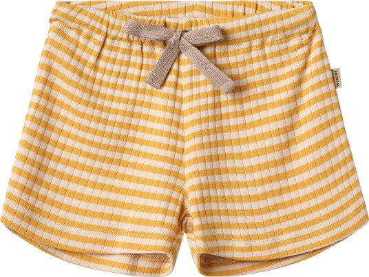 Wheat Shorts Vic Yellow Rib Stripe Wheat 1 år 80 Shorts Gul Hvit