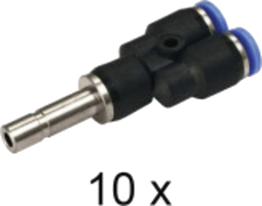 Innstikks Y kobling 8 mm. Hann/Hunn/Hunn. Pakke med 10 stk. Innstikks Y kobling 8 mm. Hann/Hunn/Hunn. Pakke med 10 stk.