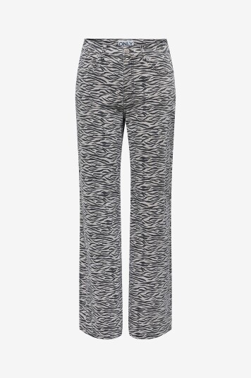 Only   Jeans onlMadison HW Wide Animal CC P   Brun