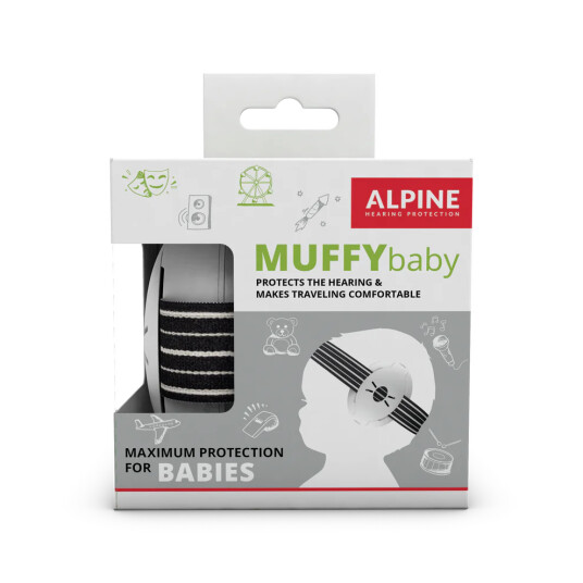 Alpine Hørselsvern Muffy Baby 1-3 år Sort Alpine Hørselsvern Muffy Baby 1-3 år Sort