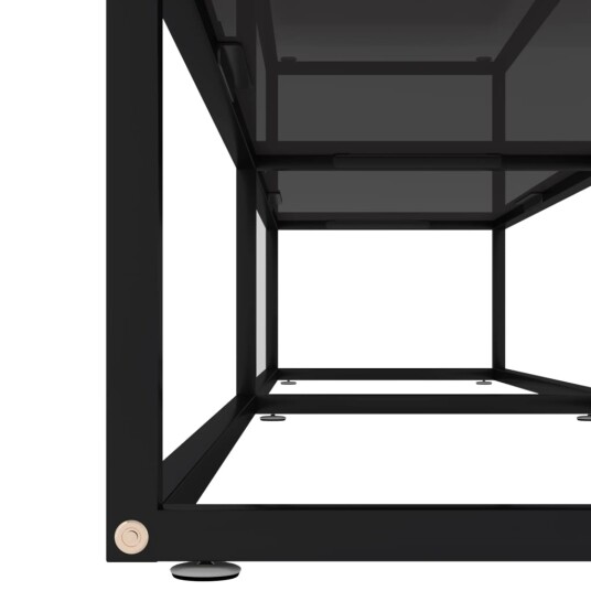 vidaXL TV-benk svart 200x40x40,5 cm herdet glass
