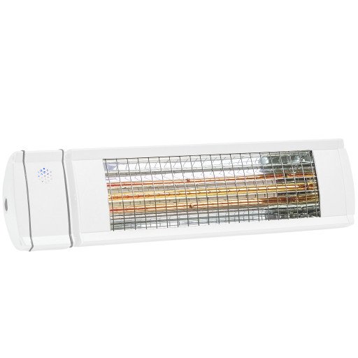 HEAT1 terrassevarmer veggmodell 2000 watt, hvit med fjernkontroll HEAT1 terrassevarmer veggmodell 2000 watt, hvit med fjernkontroll