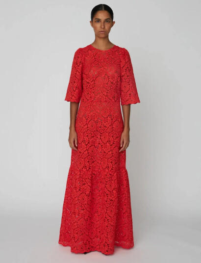 Stella Nova Heavy Lace Dress - Red - 34 Stella Nova Heavy Lace Dress - Red - 34