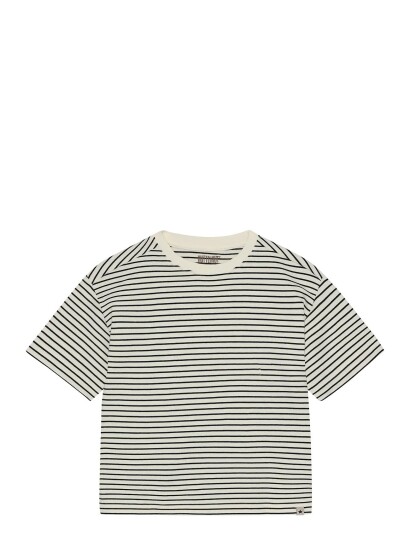 Huttelihut T Shirt Ss Yd Stripe Cream 98