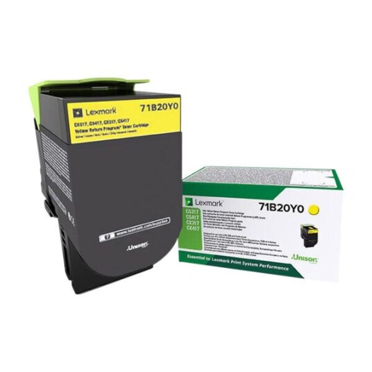 LEXMARK 71B20Y0 TONERPATRON 1 STYKKER ORIGINAL GULT