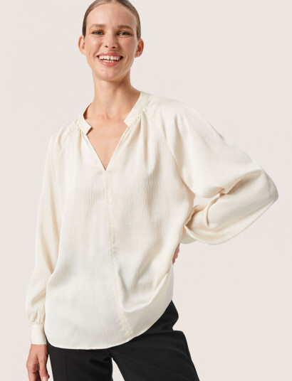 Soaked in Luxury Slioana Blouse Ls Cream M Soaked in Luxury Slioana Blouse Ls Cream M